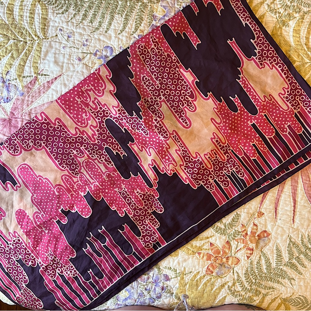 70s silk scarf / top